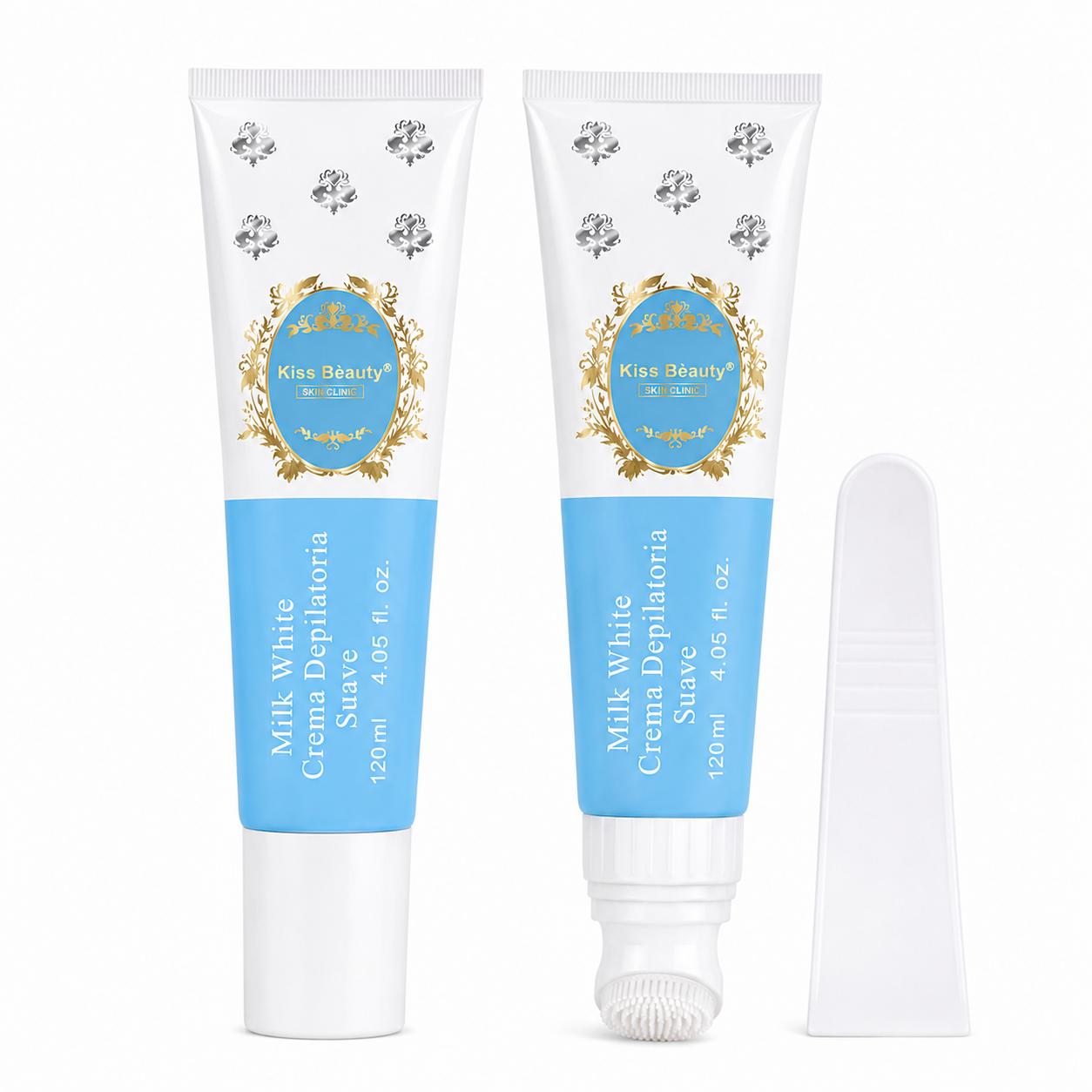 COLECCIÓN  MILK WHITE, Gama Completa de Skincare, Mascarilla Facial, Limpiador F - Crema Depilatoria Suave