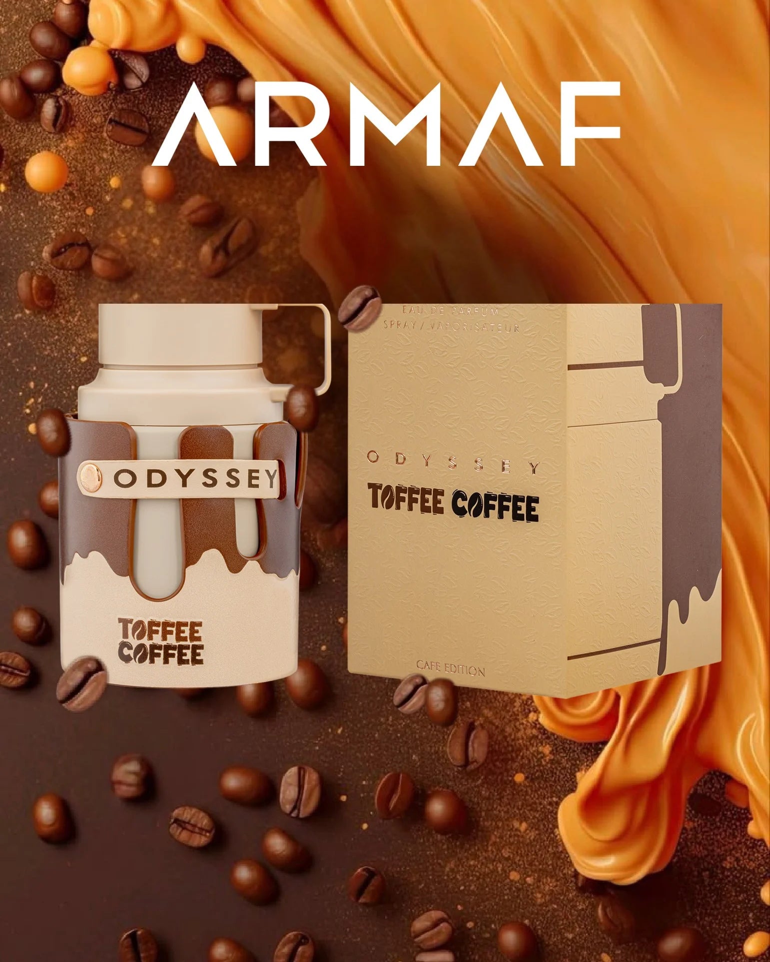 Eau de Parfum Odyssey Toffe Coffe 100 ml, Perfume Árabe  de Larga Duración para Hombre y Mujer
