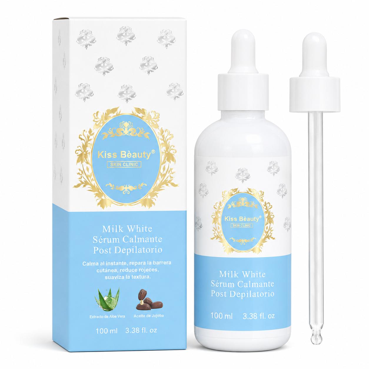 COLECCIÓN  MILK WHITE, Gama Completa de Skincare, Mascarilla Facial, Limpiador F - Sérum Post Depilación