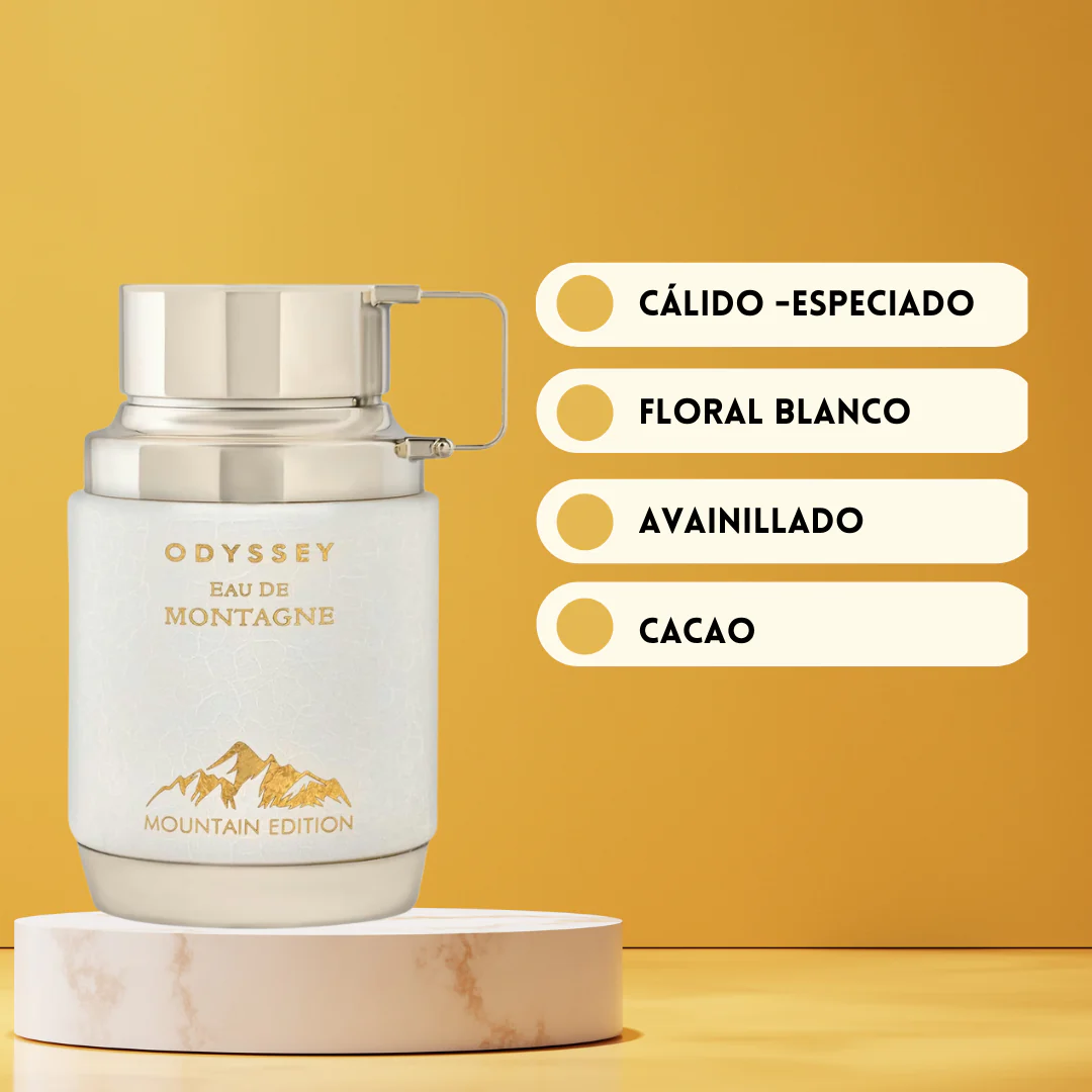 Odyssey Eau de Montagne Armaf para Hombres y Mujeres, Perfume Árabe de Larga Duración, Eau de Parfum Unisex 100 ml.