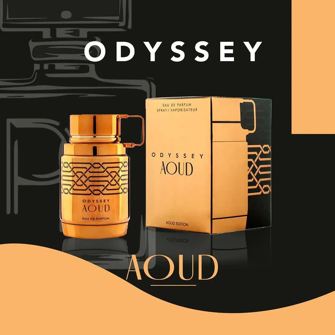 Perfume Árabe Odyssey Aoud de Armaf,  Eau de Parfum para Hombre, Larga Duración, 100 ml.