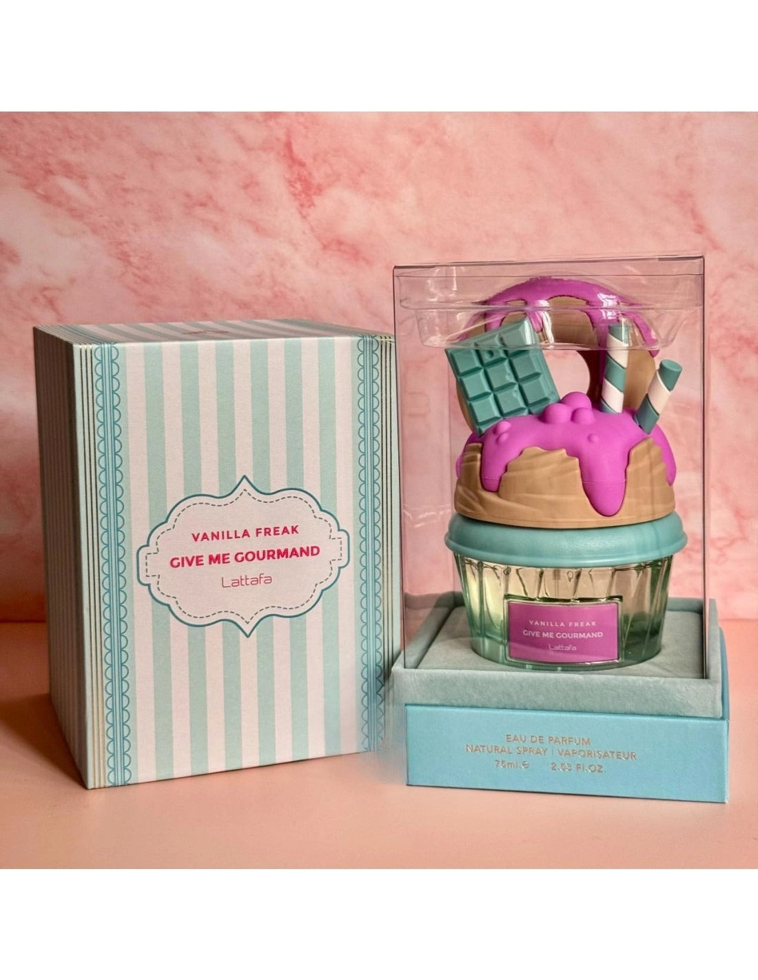 Vanilla Freak Give Me Gourmand Lattafa,  Perfume Árabe Eau de Parfum para Mujer 75 ml.