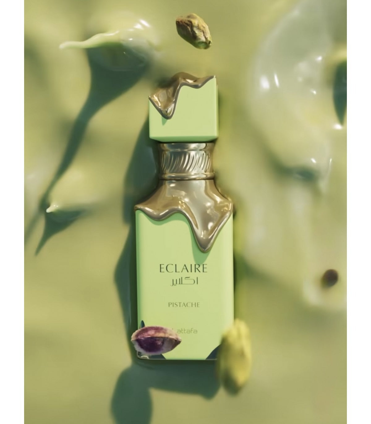 Eclaire Pistache Lattafa Perfumes para Hombres y Mujeres, Eau de Pafum 100 ml, Perfume Árabe de Larga Duración.