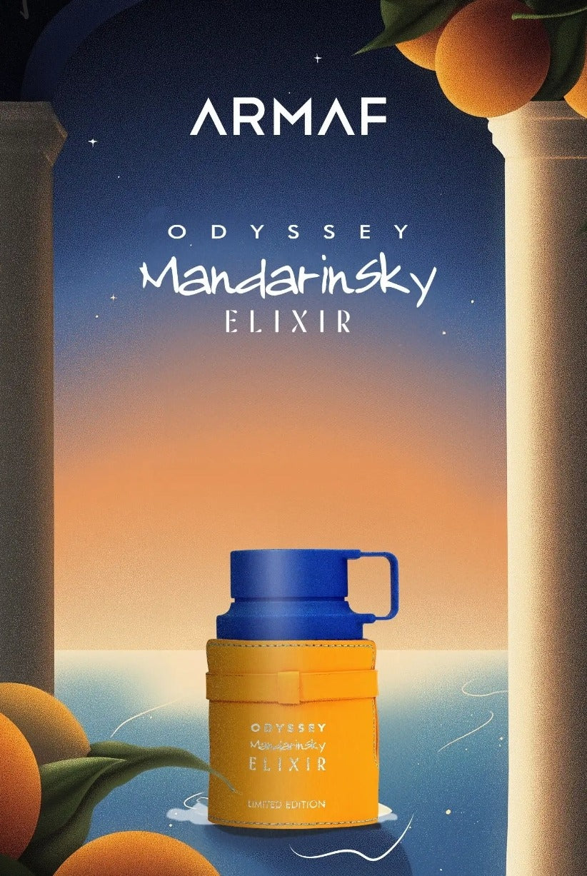 Odyssey Mandarin Sky Elixir Armaf para Hombres y Mujeres, Perfume Árabe de Larga Duración Unisex, Eau de Parfum 100 ml para Hombre y Mujer.
