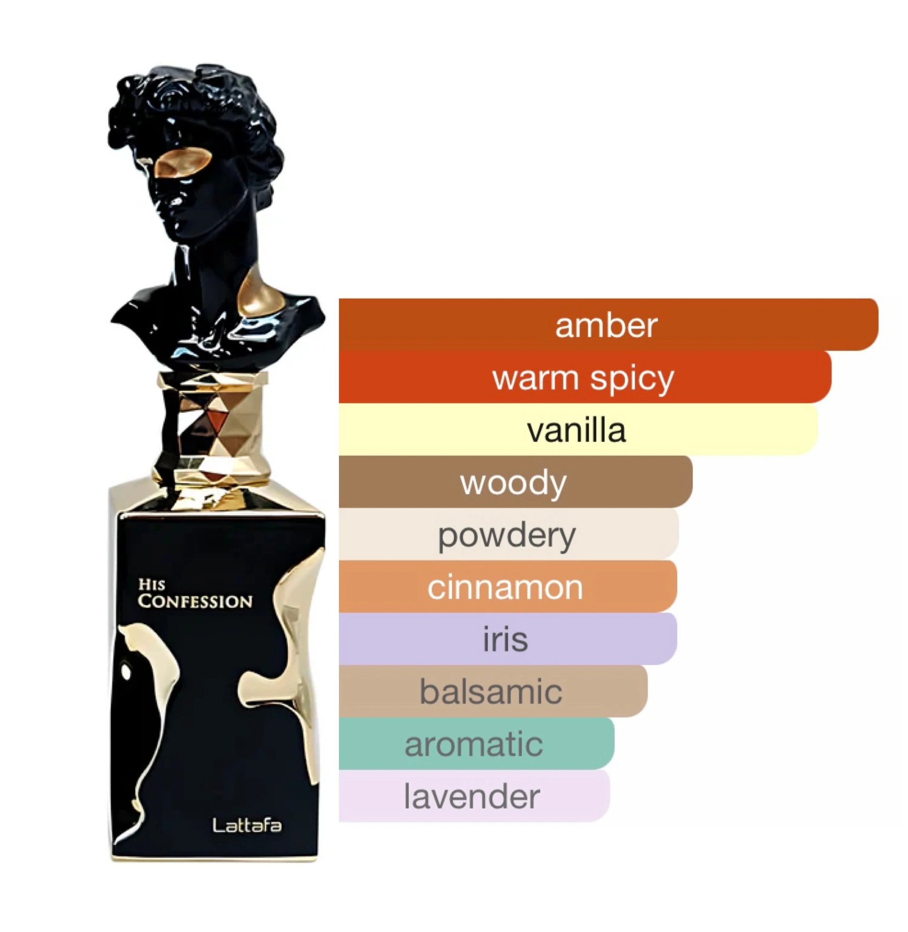 His Confession Lattafa Perfumes para Hombres, Eau de Parfum 100 ml, Perfume Árabe de Larga Duración.