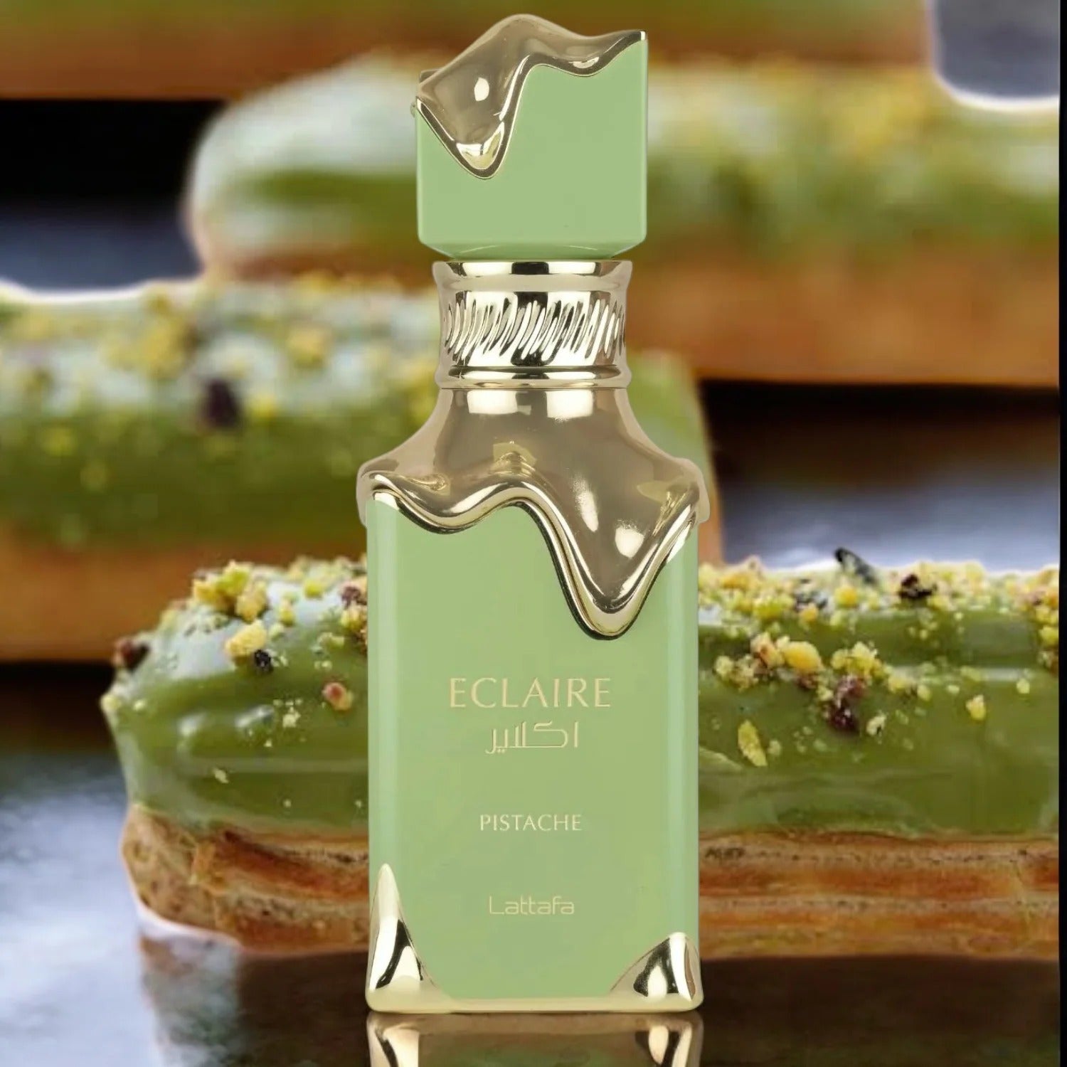 Eclaire Pistache Lattafa Perfumes para Hombres y Mujeres, Eau de Pafum 100 ml, Perfume Árabe de Larga Duración.