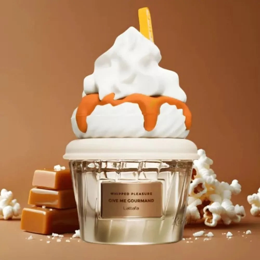 Whipped Pleasure Give Me Gourmand de Lattafa, Eau de Parfum para Mujer, Perfume Árabe 75 ml.