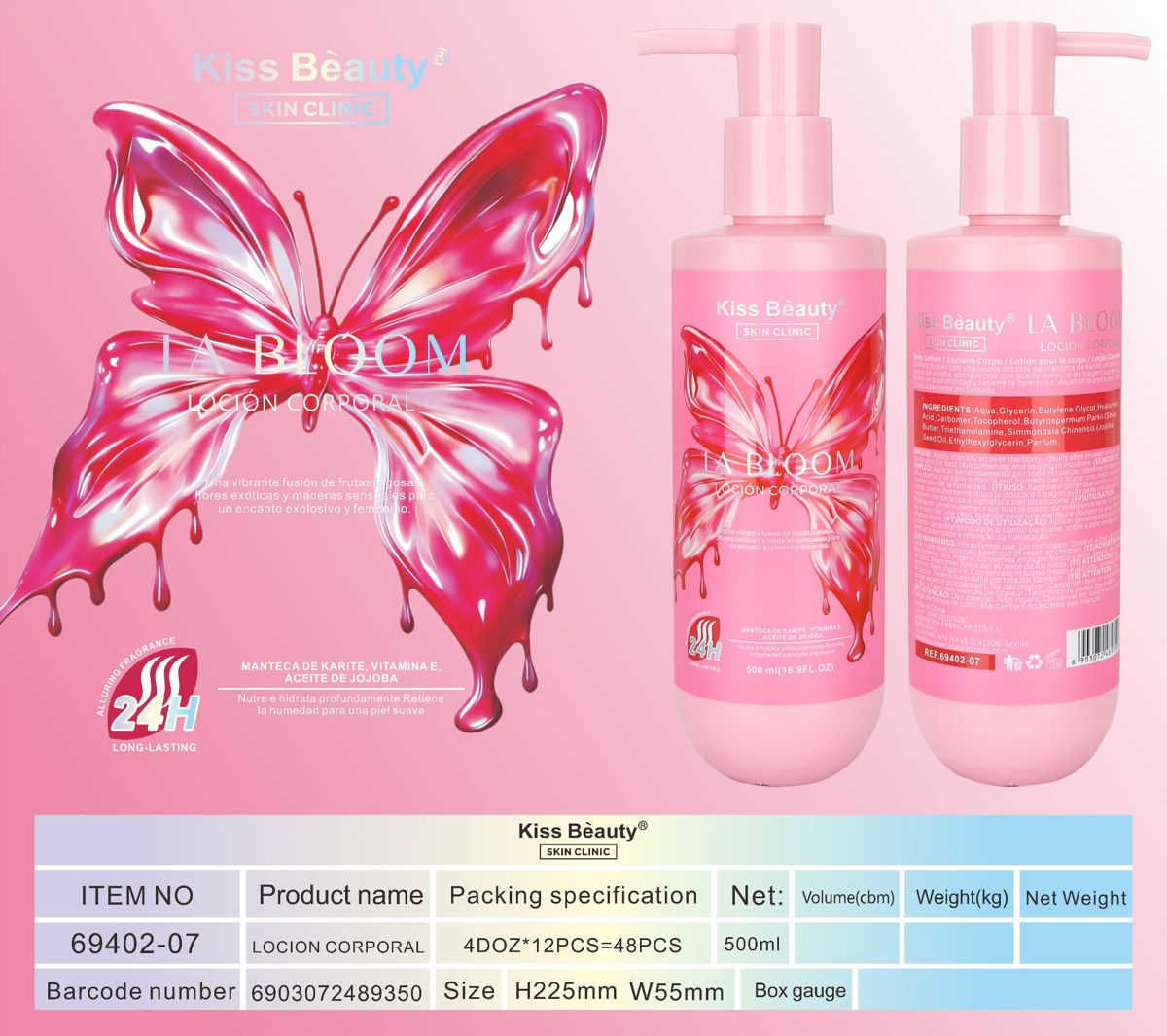 Loción Corporal, Serie La Bloom, Fragancia Seductora