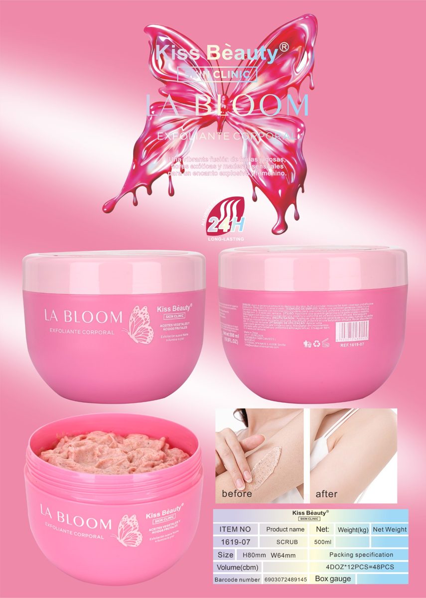 Exfoliante Corporal, Serie La Bloom,  Fragancia Seductora.
