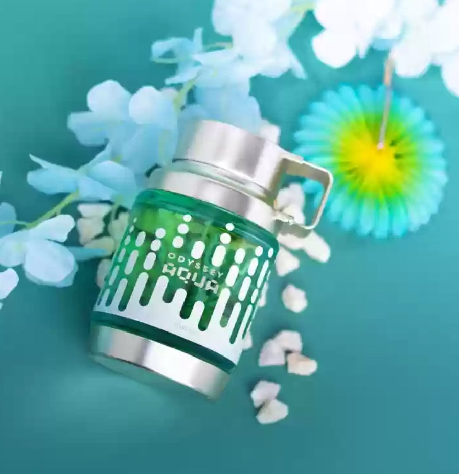 Eau de Parfum Odyssey Aqua 100 ml, Perfume Árabe para Hombres. Larga Duración