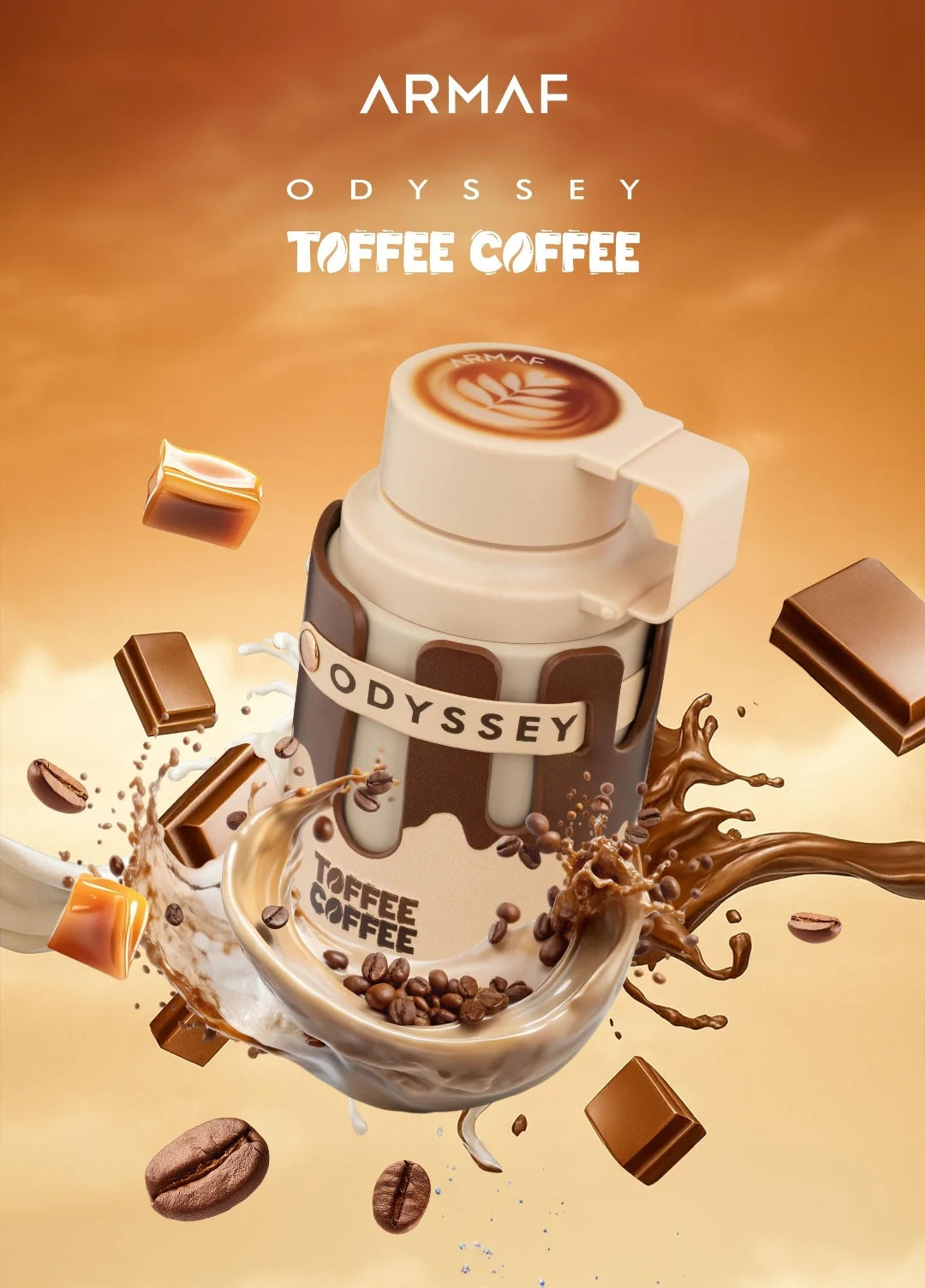 Eau de Parfum Odyssey Toffe Coffe 100 ml, Perfume Árabe  de Larga Duración para Hombre y Mujer