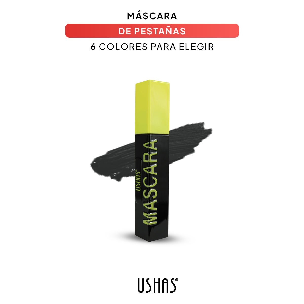 Máscara de Pestaña a Todo Color, 6 Tonos a Elegir.