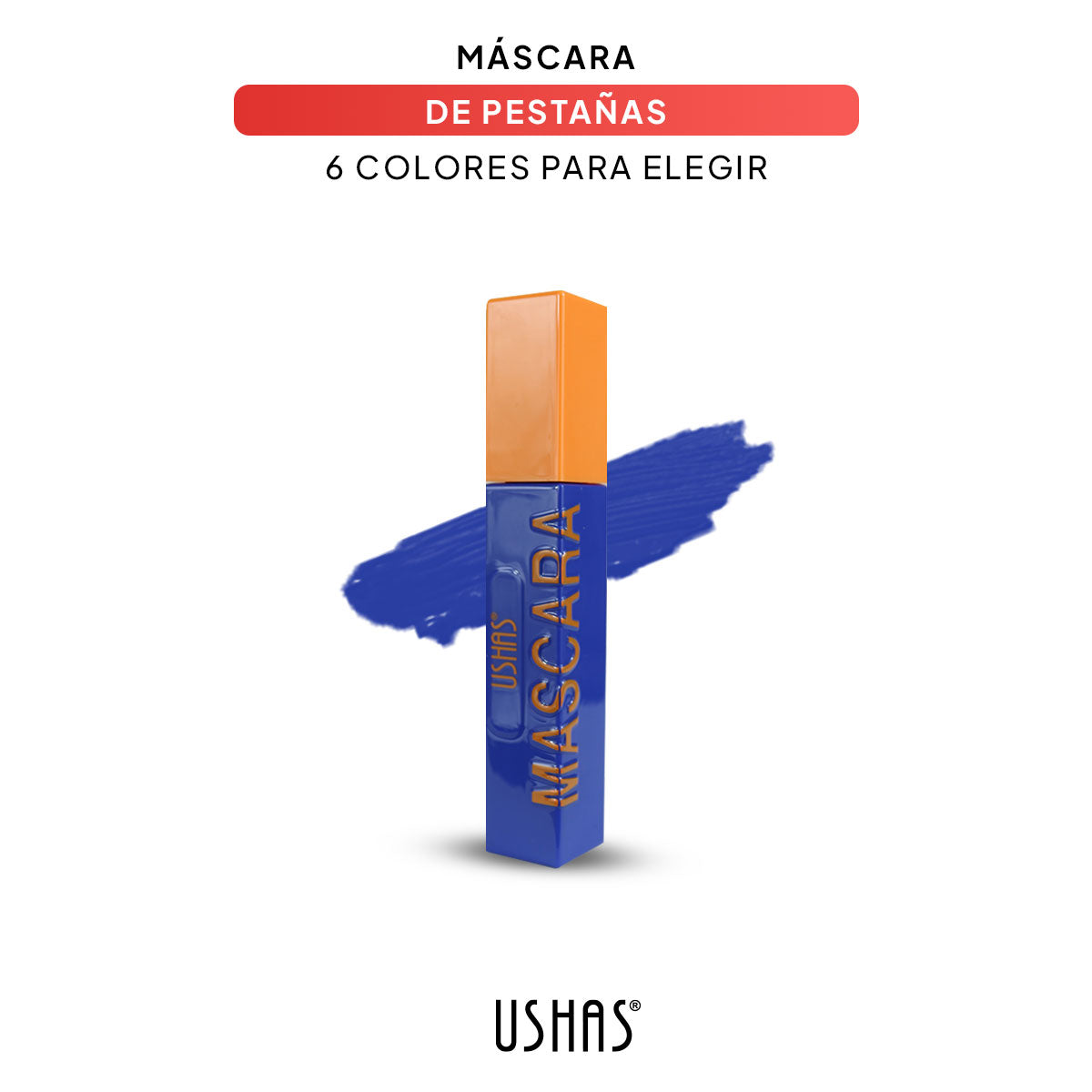 Máscara de Pestaña a Todo Color, 6 Tonos a Elegir.