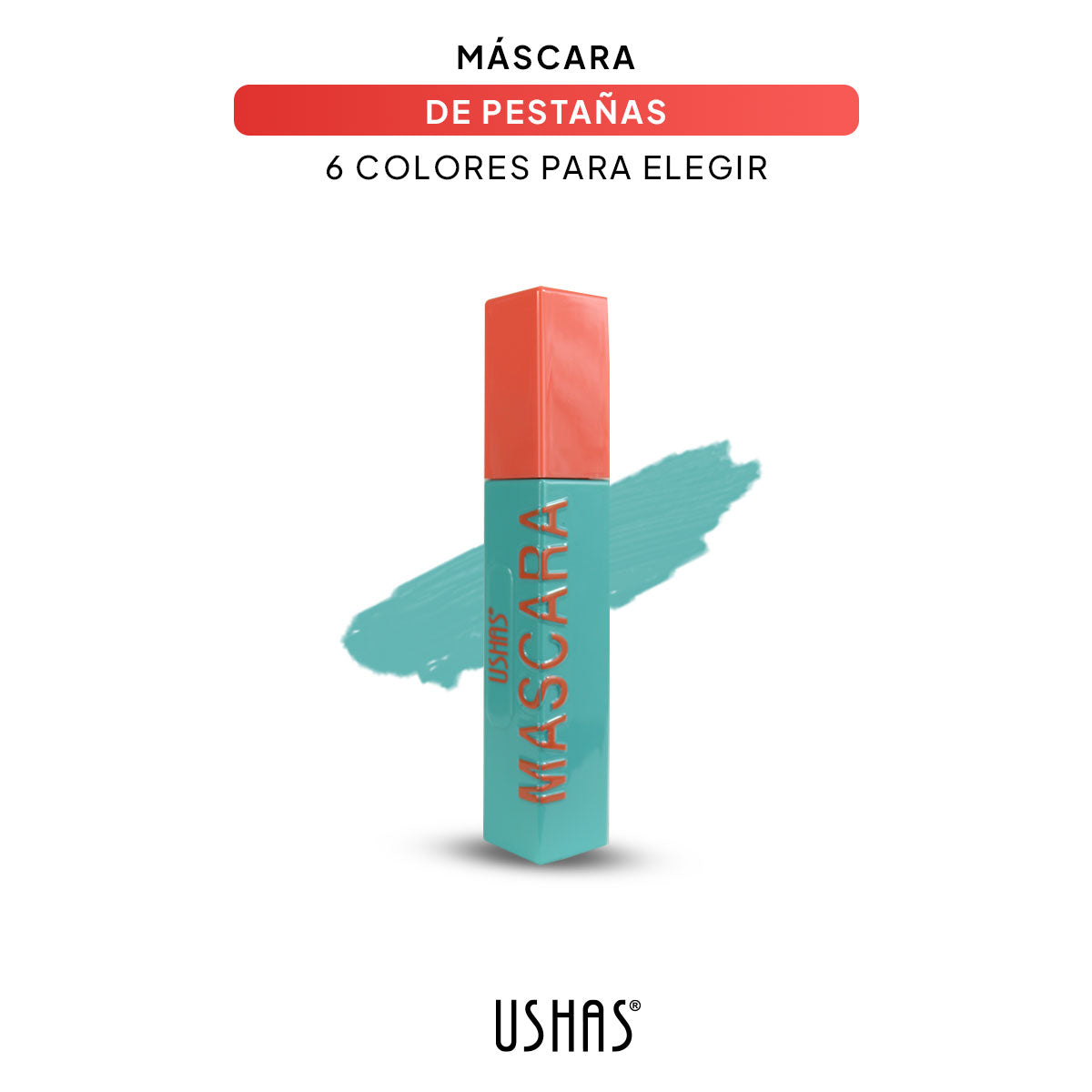 Máscara de Pestaña a Todo Color, 6 Tonos a Elegir.