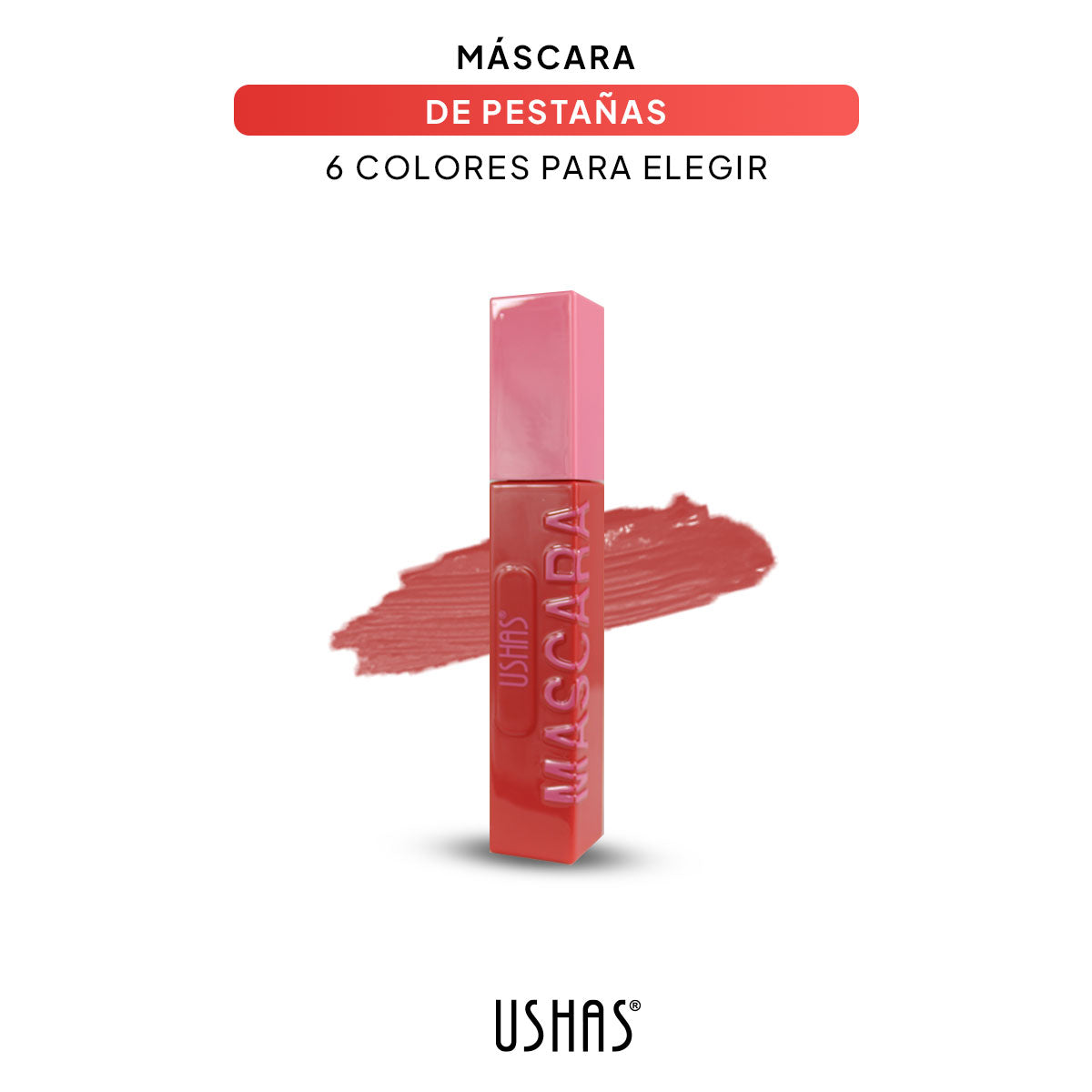 Máscara de Pestaña a Todo Color, 6 Tonos a Elegir.